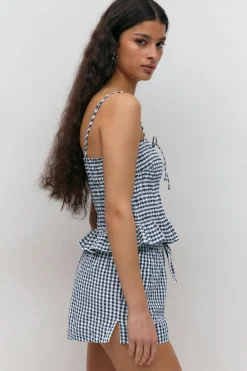 seersucker gingham shorts