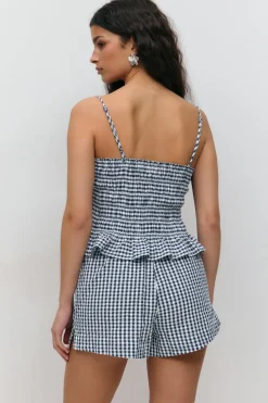 seersucker gingham shorts