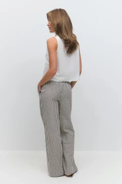 Seersucker gingham trousers