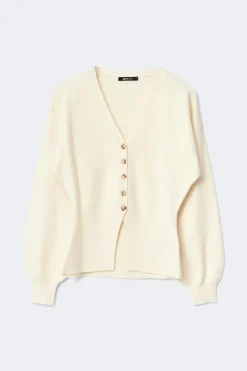 Shaped knitted cardigan