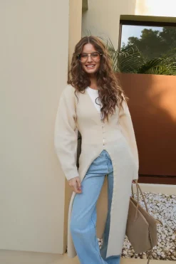 Shaped knitted dress