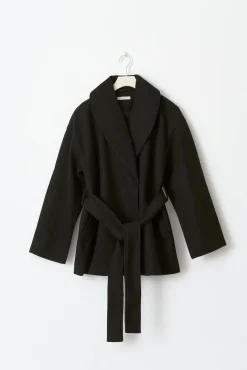 Shawl collar short coat