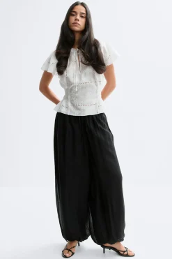 Sheer balloon trousers