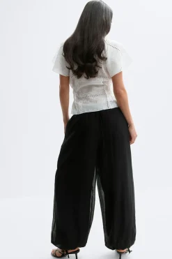 Sheer balloon trousers