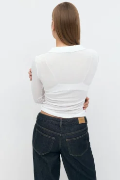 Sheer collar top