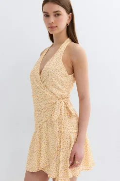 Sheer wrap dress