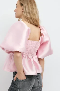 Shiny peplum blouse