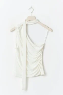 Sleeveless scarf top