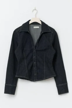 Slim fit denim shirt