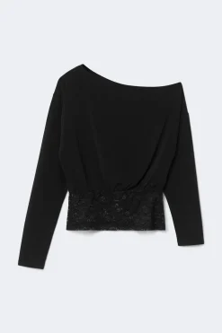 Slouchy lace top