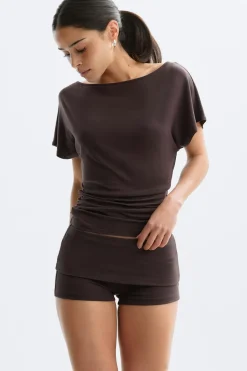 Soft folded loungewear shorts