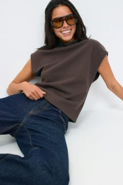 Soft funnel neck top