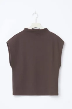 Soft funnel neck top
