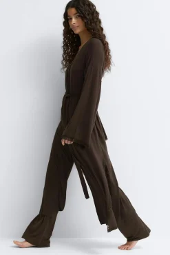 Soft lace loungewear robe