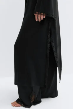 Soft lace loungewear robe