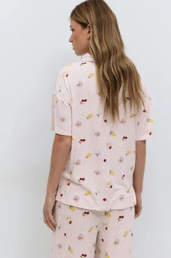 Soft shortsleeve pyjamas shirt
