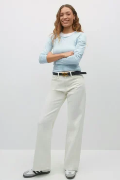 Soft touch crew neck top