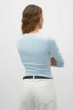Soft touch crew neck top