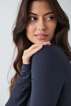 Soft touch crew neck top