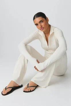 Soft touch folded trouser
