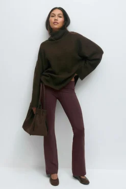 Soft touch folded trouser