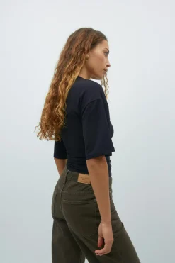 Soft touch ruched tee