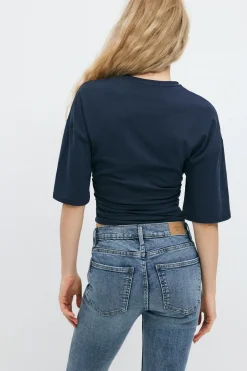 Soft touch ruched tee