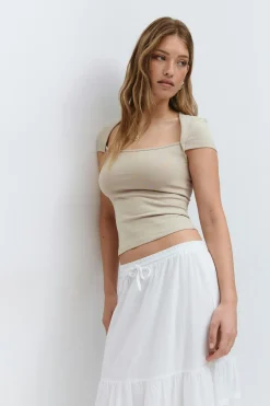 Square neck top