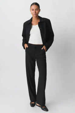 Straight regular trousers