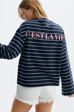Stripe long sleeve tee