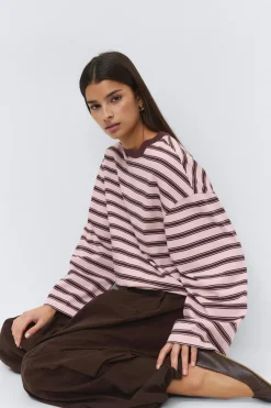 Stripe long sleeve tee