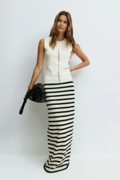 Stripe maxi skirt