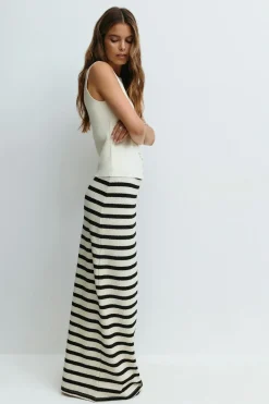 Stripe maxi skirt