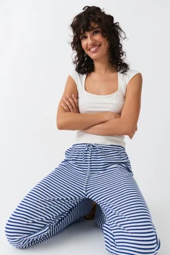 Striped soft trousers