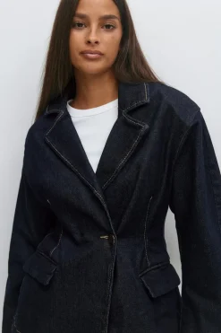 Tailored denim blazer