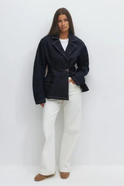 Tailored denim blazer