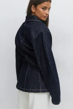Tailored denim blazer
