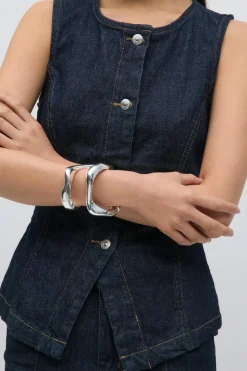 Tailored denim vest