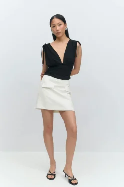 Tailored mini skirt