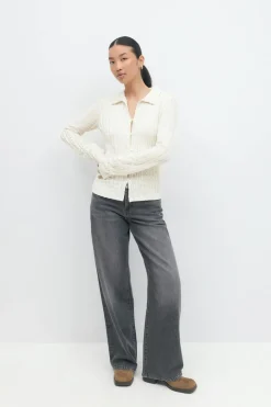 Textured shirt top