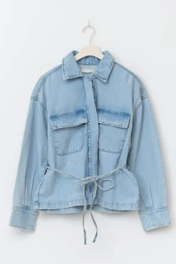 Tie denim shirt
