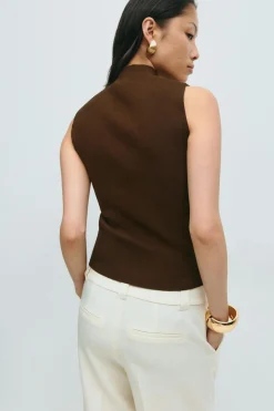 Turtleneck knitted top