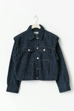 Tweed denim jacket