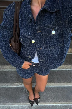 Tweed denim jacket