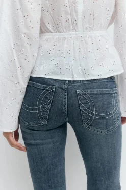 Ultra low bootcut jeans