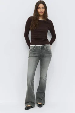 Ultra low bootcut jeans