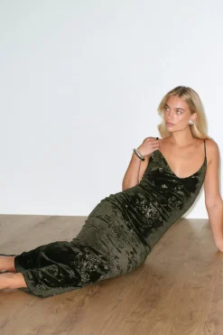 Velvet maxi dress