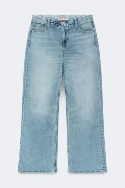 Waist flip wide jeans