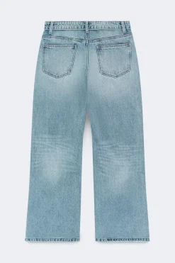 Waist flip wide jeans