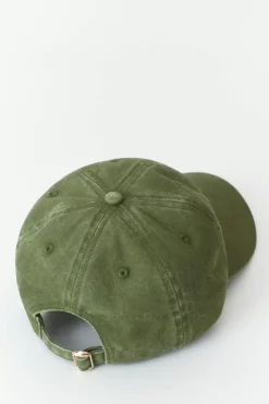 Washed cotton cap